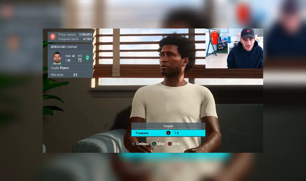 Youtuber ficha a Claudio Pizarro en FIFA 20 por 1 euro.