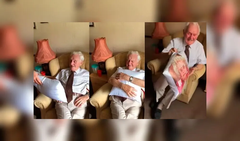 Desliza las imágenes para ver la dramática reacción de este anciano al ver este peculiar regalo que le hicieron. Foto: RM Videos Desliza las imágenes para ver la dramática reacción de este anciano al ver este peculiar regalo que le hicieron. Foto: RM Videos