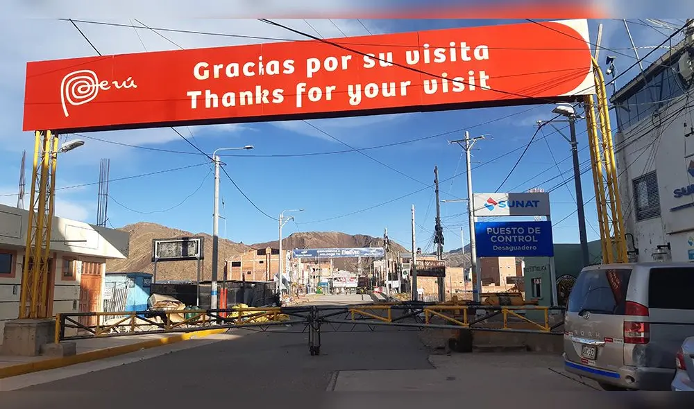 El puente que une ambos países si permanece vigilado. El problema son las orillas del lago Titicaca.