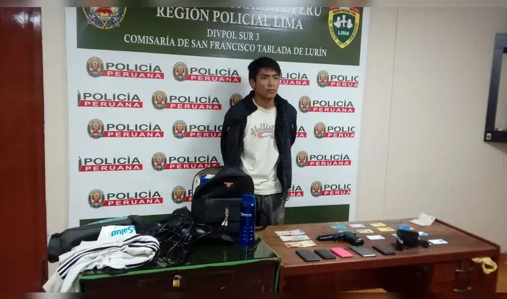Policía detiene a mototaxista acusado de robo con réplica de pistola