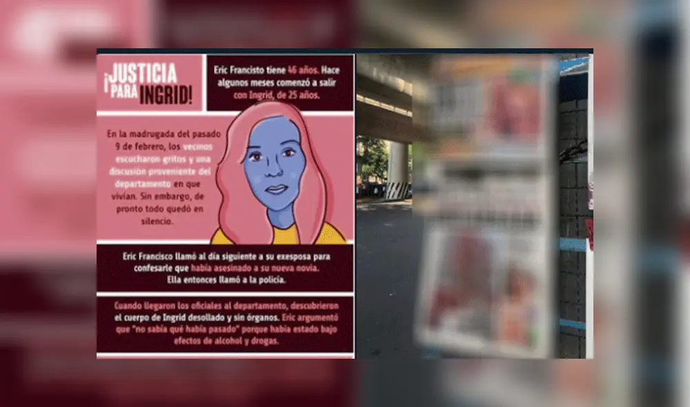 Medios de comunicación viralizaron fotos del asesinato de Ingrid Escamilla.