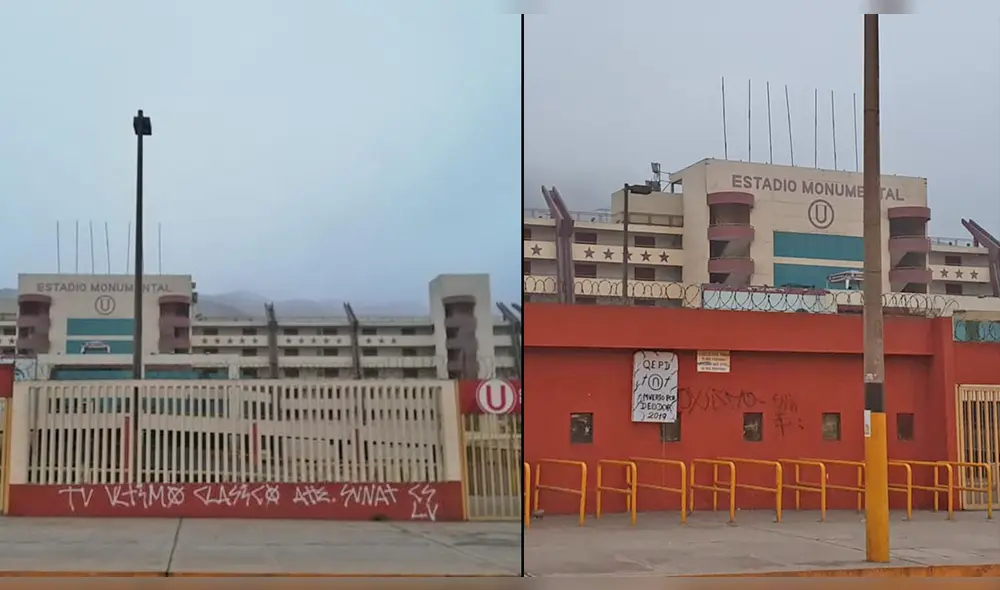 Alianza Lima vs Universitario: pintas en el Estadio Monumental en la previa del clásico. Foto: Facebook.