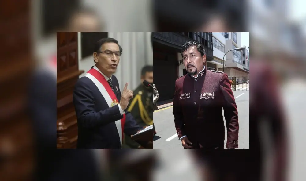 Martín Vizcarra y Elmer Cáceres Llica. Foto. Presidencia / La República.