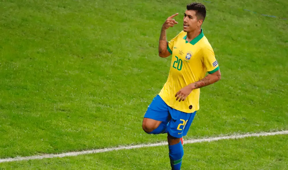 Roberto Firmino convirtió el 2-0 a favor de Brasil sobre Argentina en semifinales de la Copa América 2019. | Foto: AFP