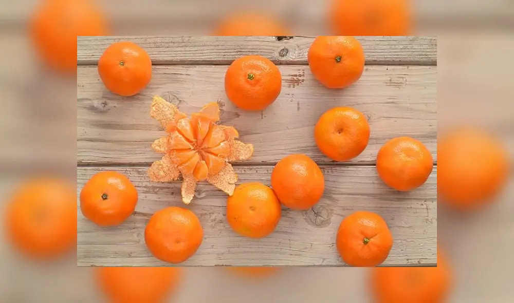 Cáscara de mandarina.