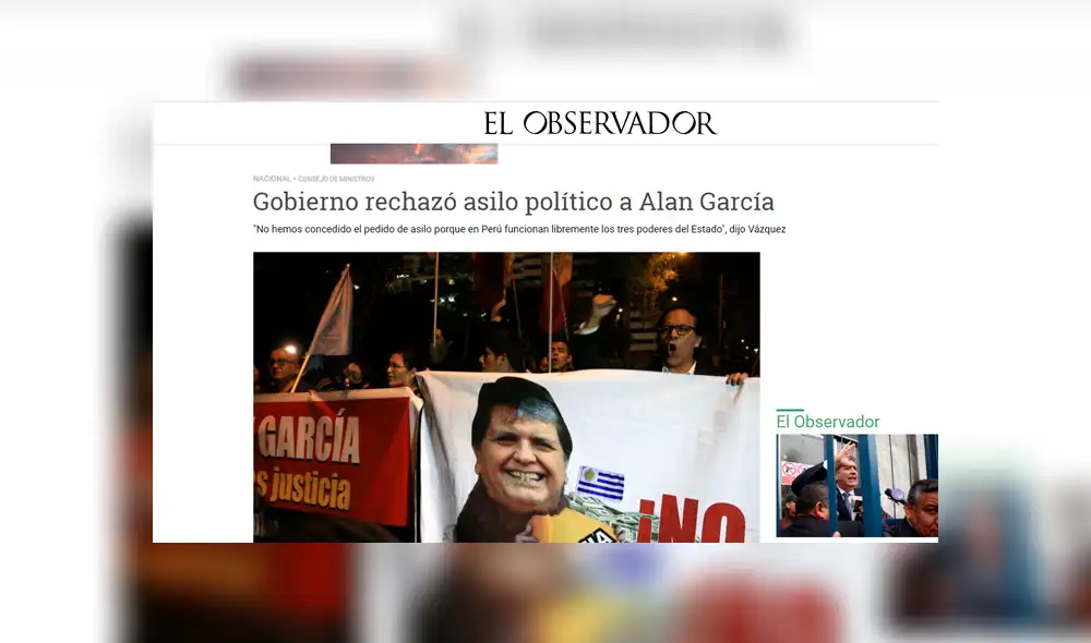 Así informó la prensa mundial sobre el rechazo al pedido de asilo de Alan García