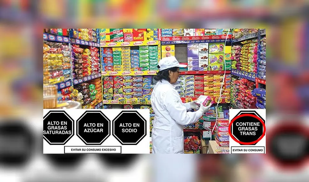Octógonos: alimentos calificados como “productos grasas trans” son los más nocivos para la salud