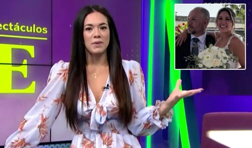 Jazmín Pinedo se mostró muy emocionada al comentar la boda de Tilsa Lozano. Foto: captura de América TV