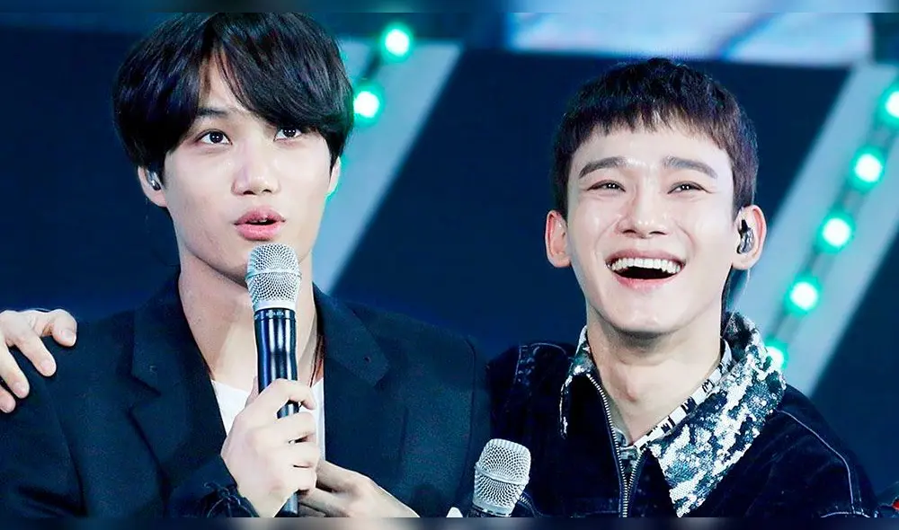 Chen y Kai durante fanmeeting de EXO