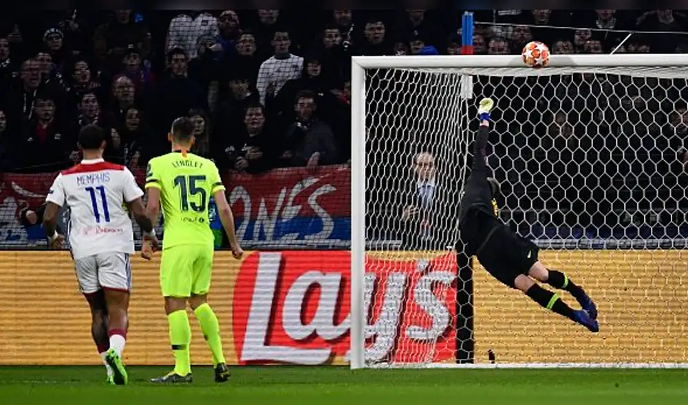 Barcelona vs Lyon: atajada notable de Ter Stegen para evitar el 1-0 [VIDEO]