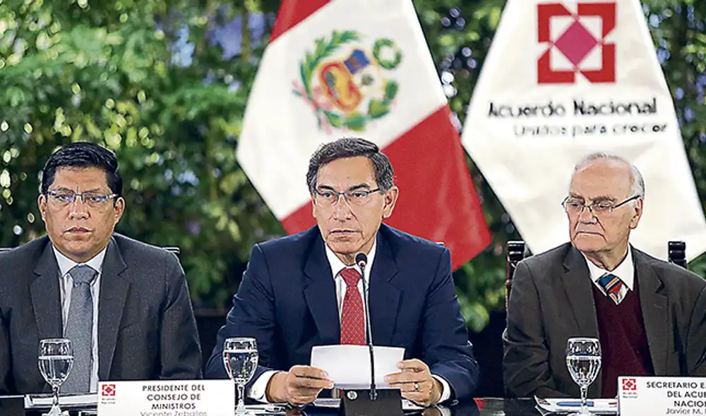 Visión. Vizcarra presidió sesión 127 del Acuerdo Nacional. (Sepres)
