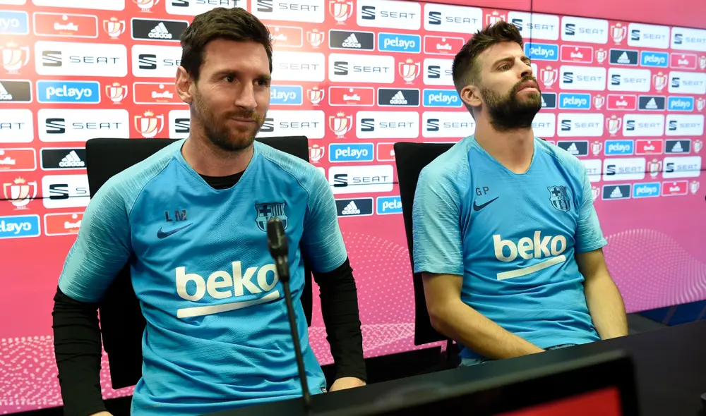 Lionel Messi y Gerard Piqué son los capitanes del FC Barcelona. Foto: AFP Lionel Messi y Gerard Piqué son los capitanes del FC Barcelona. Foto: AFP