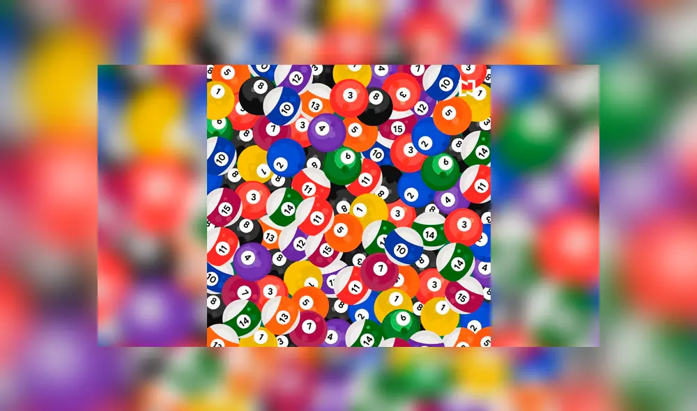 Reto visual: ¿puedes encontrar las cinco bolas de color negro con el número tres?