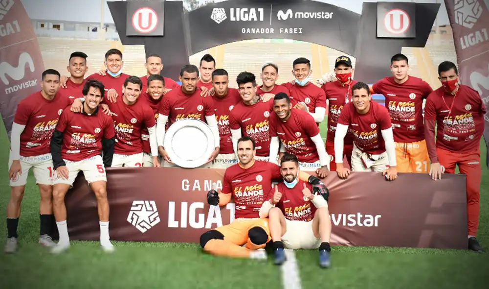 Universitario fue declarado ganador de la Fase 1 de la Liga 1 Movistar. Foto: FPF
