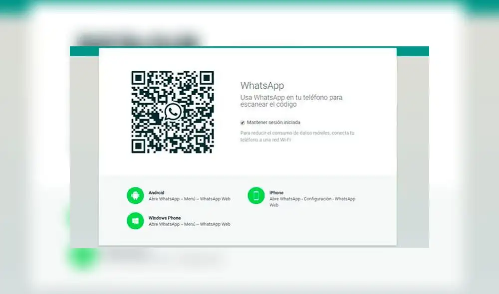 Código QR de WhatsApp.