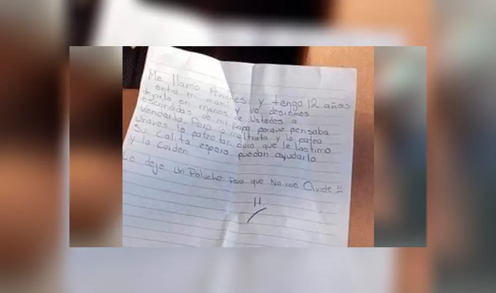 Niño escribe conmovedora carta tras dar a su perrito en adopción para evitar que su padre lo maltrate [FOTOS]