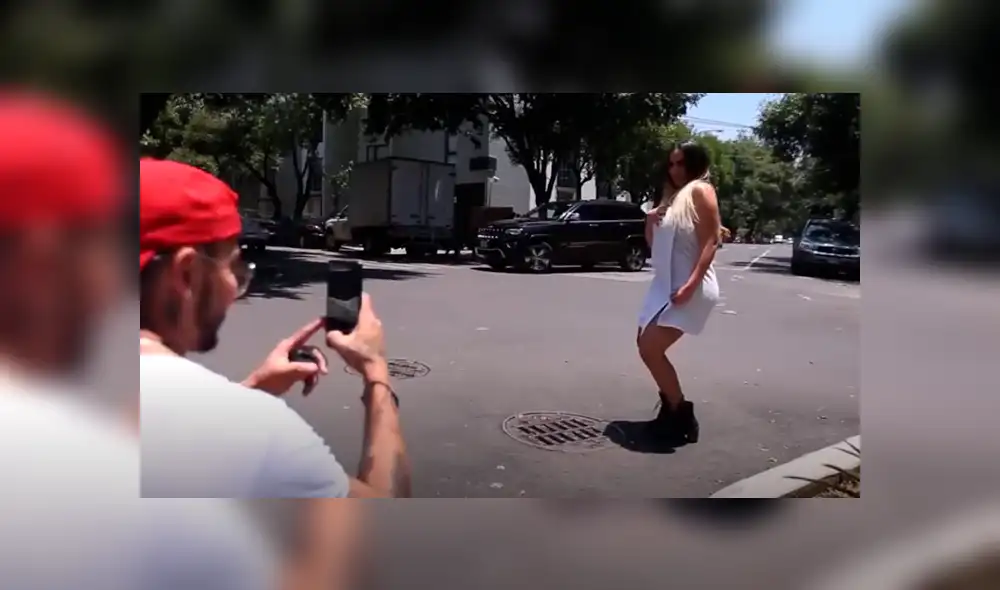 YouTube viral: chica 'Badabun' sale 'semidesnuda' a las calles por reto de su colega [VIDEO]
