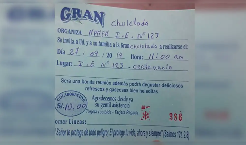 Huaraz: Denuncian a directora por obligar a escolares a participar en "chuletada" Huaraz: Denuncian a directora por obligar a escolares a participar en "chuletada"