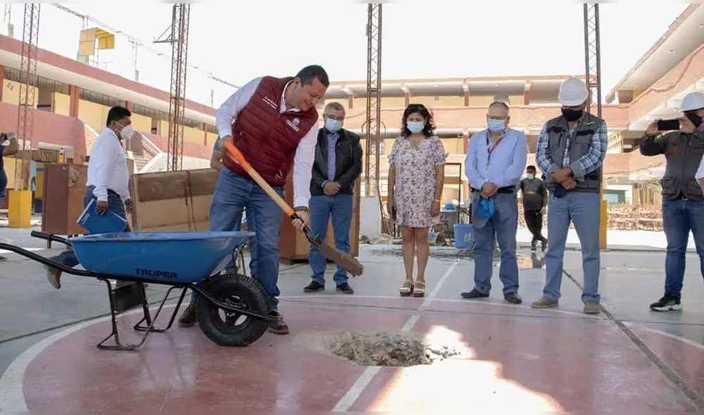 Trabajos en el colegio Inmaculada Concepción iniciaron en gestión de Luis Díaz Bravo. Foto: GRL