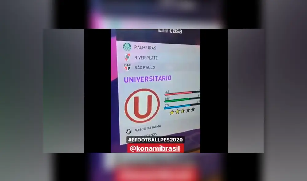 Universitario de Deportes estaría confirmado para la demo de PES 2020 [FOTOS Y VIDEO]