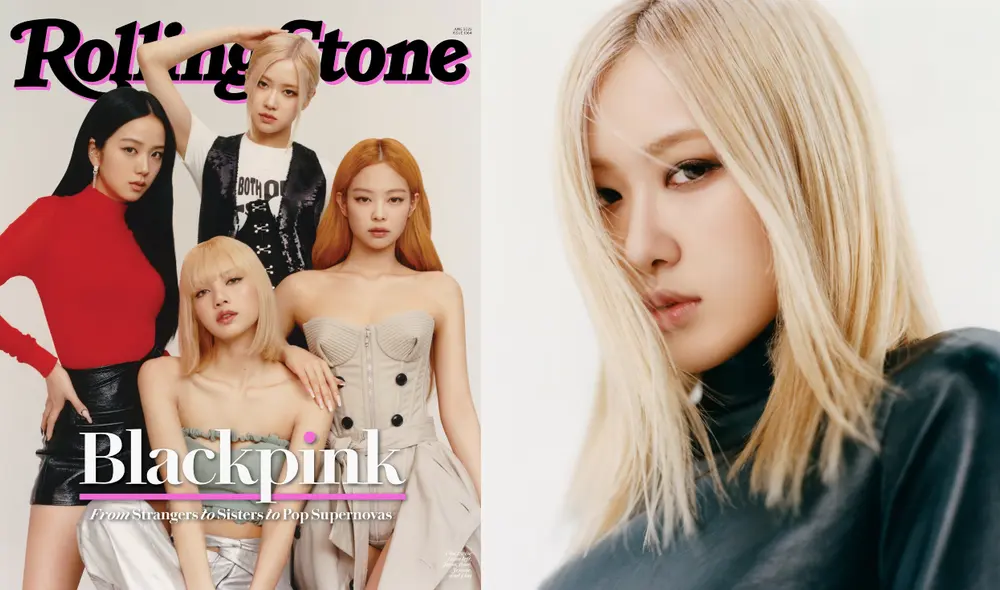 Rosé posó para la revista Rolling Stone junto a sus compañeras de BLACKPINK para la edición de junio 2022. Foto: composición La República / Rolling Stone
