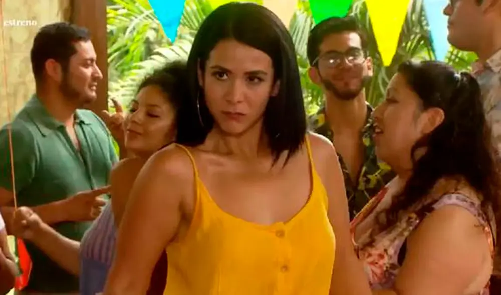 Magdyel Ugaz retorna a la televisión con su persona de “La Chafloque” en la cuarta temporada de la teleserie De vuelta al barrio. Foto: captura América TV Magdyel Ugaz retorna a la televisión con su persona de “La Chafloque” en la cuarta temporada de la teleserie De vuelta al barrio. Foto: captura América TV