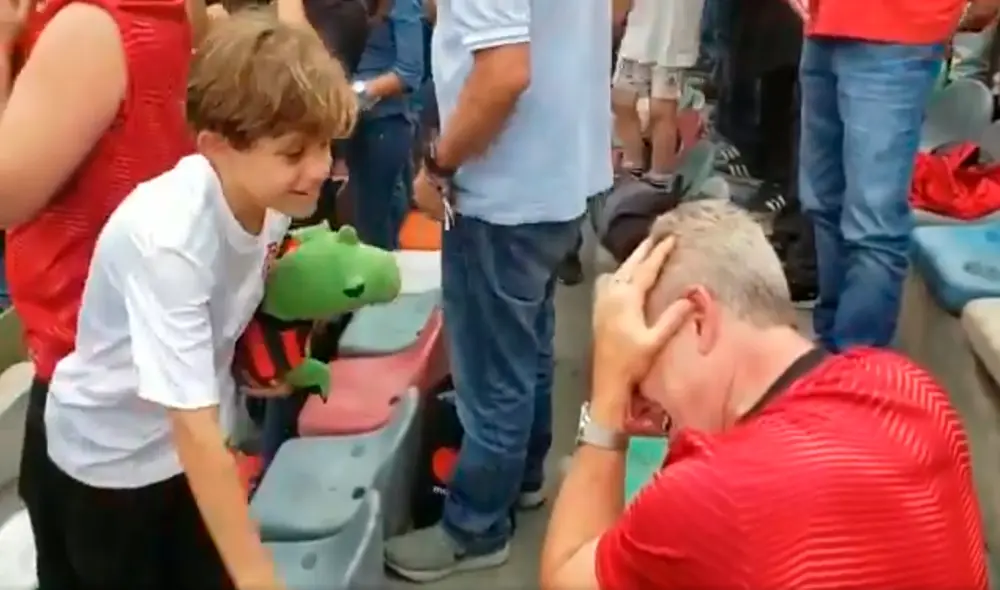 Hinchas de Flamengo lloraron tras ganarle a River Plate la final de la Copa Libertadores 2019. | Foto: @tutigrilloperu