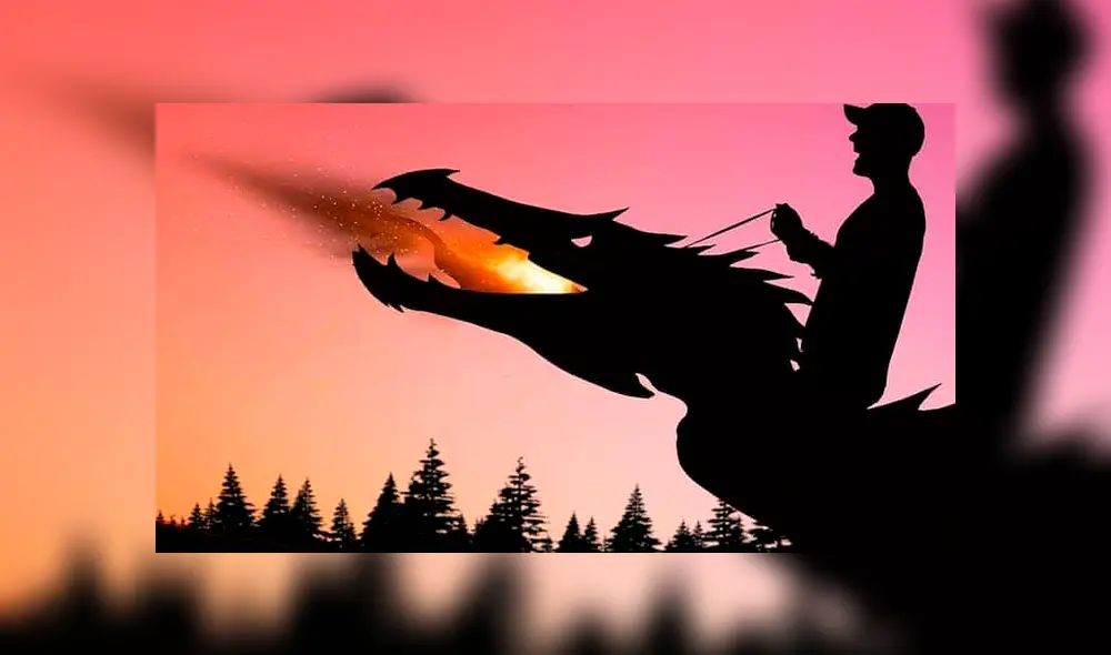 Este feroz dragón botando fuego es uno de sus favoritos. Foto John Marshall / Facebook