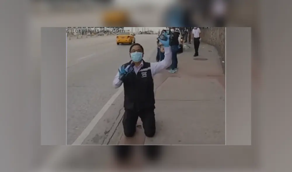 El periodista solicitó un momento del enlace en vivo para pedir a los ciudadanos que por favor se queden en casa. (Foto: captura) El periodista solicitó un momento del enlace en vivo para pedir a los ciudadanos que por favor se queden en casa. (Foto: captura)