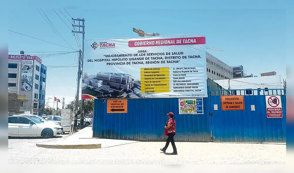 obra. Consorcio construye nuevo hospital regional para Tacna.