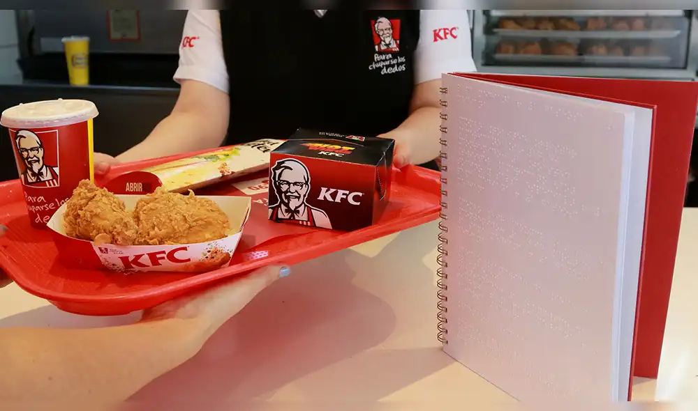 KFC Perú incorpora cartas en braille en todos sus locales a nivel nacional