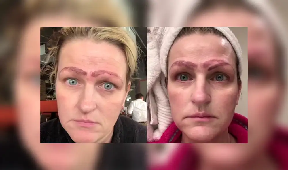 Facebook viral: así quedó una mujer que se sometió a un tratamiento de tatuaje de cejas [VIDEO]