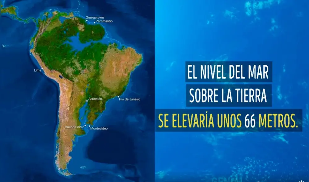 En Facebook así sería el mapa del mundo si se derriten los glaciares [VIDEO]