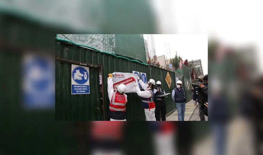 La Sunafil precisó que los inspectores observaron la falta de protecciones colectivas. Foto: Sunafil La Sunafil precisó que los inspectores observaron la falta de protecciones colectivas. Foto: Sunafil