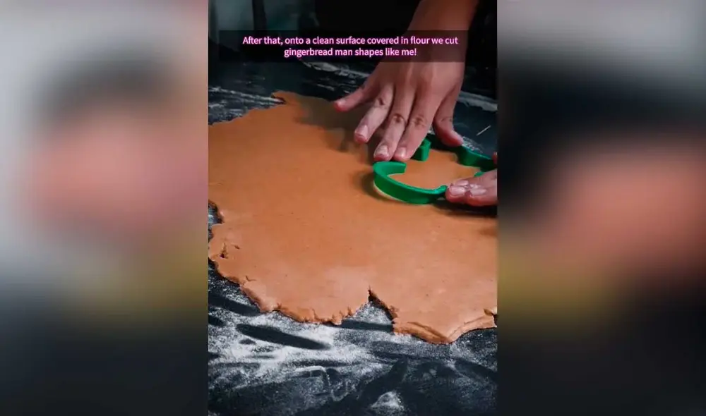 Desliza las imágenes para ver los pasos de la preparación de esta galleta con forma de un famoso personaje de Shrek. Foto: captura de TikTok/@frxnccesco Desliza las imágenes para ver los pasos de la preparación de esta galleta con forma de un famoso personaje de Shrek. Foto: captura de TikTok/@frxnccesco
