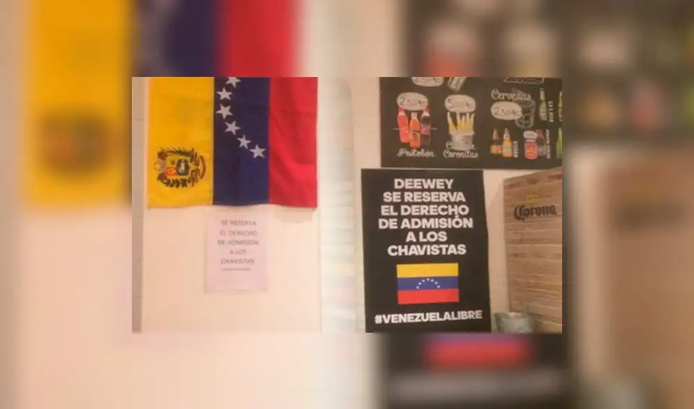 España: restaurante prohíbe el ingreso de chavistas