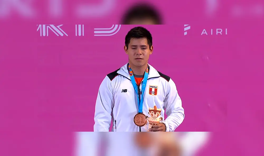 Luis Bardales es el sexto peruano en subir al podio. Créditos: Captura de video