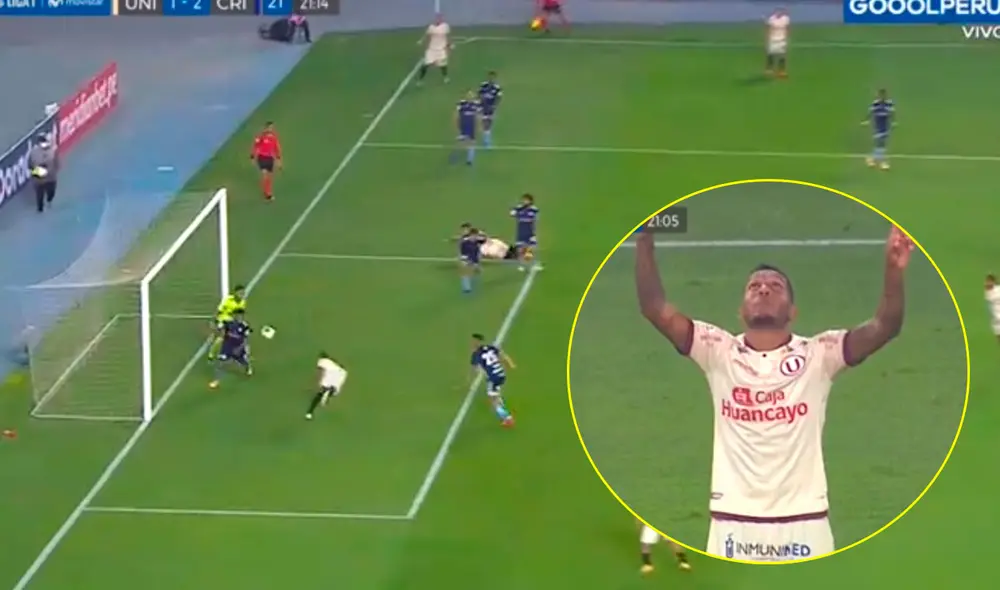 Alberto Quintero anotó el descuento en la final de la Liga 1 con un remate de cabeza. Foto: captura de Gol Perú