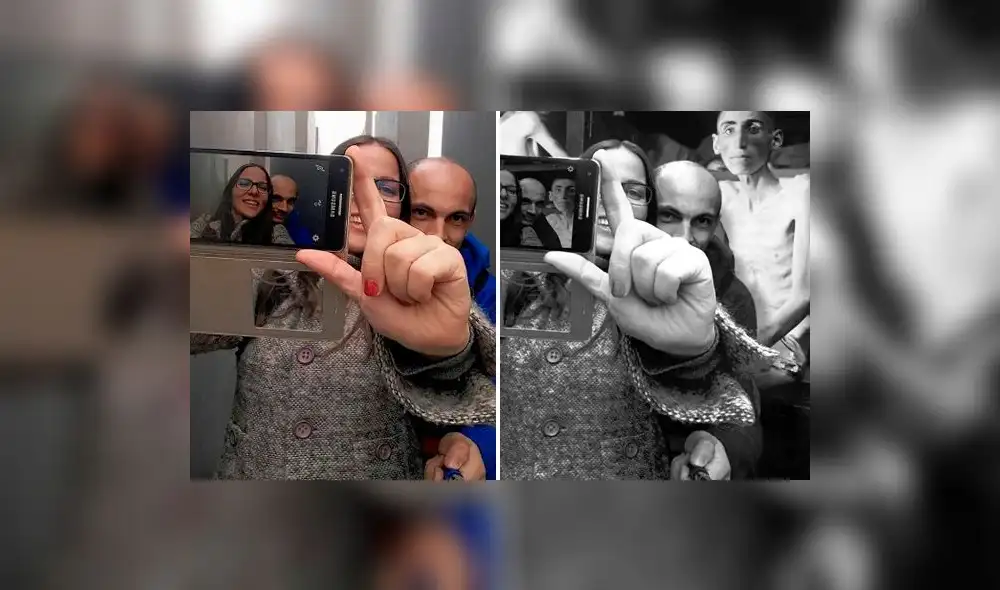 Artista ridiculiza a turistas que se toman selfies en monumentos al Holocausto | FOTOS