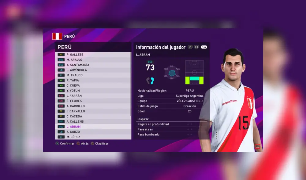 Perú en PES 2020.
