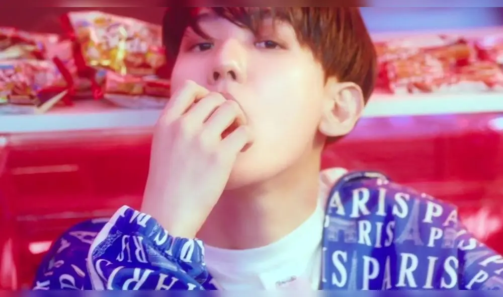 Desliza para ver más fotos de Baekhyun de EXO en el MV "Candy".