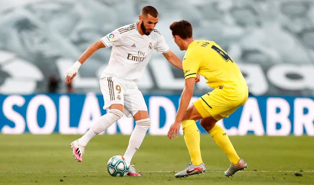 Karim Benzema convirtió el 1-0 del partido entre Real Madrid y Villarreal por LaLiga Santander. Foto: Twitter Real Madrid