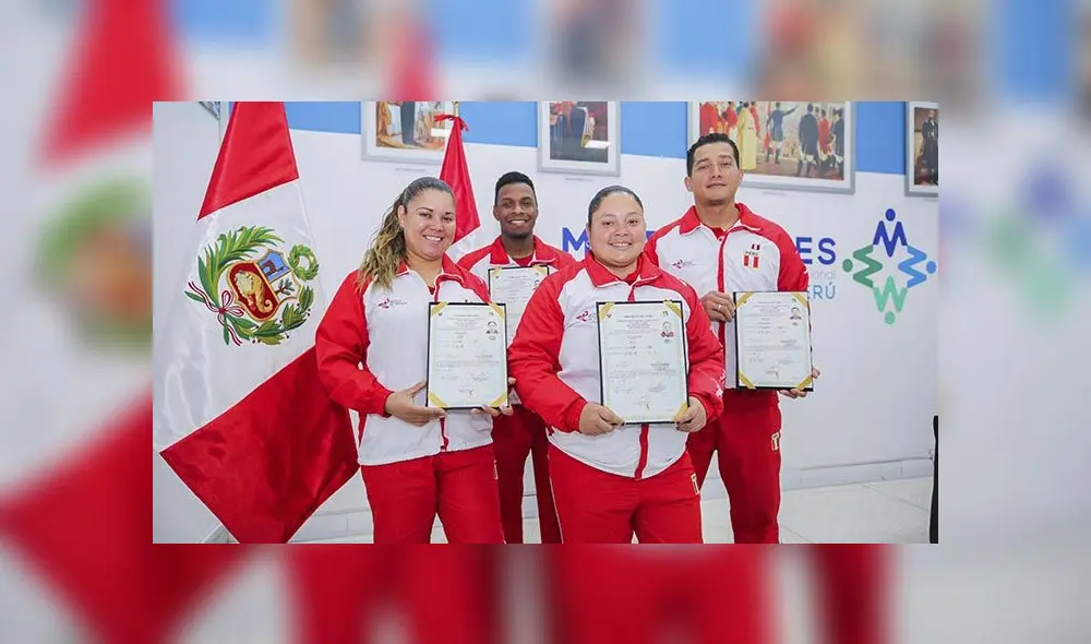Eyzer Antony Mujica Gil, Daniel José Ramírez Martínez, Meiber Cabrera Peña y Katia Coello Salazar competirán en softbol. (Foto: Migraciones) Eyzer Antony Mujica Gil, Daniel José Ramírez Martínez, Meiber Cabrera Peña y Katia Coello Salazar competirán en softbol. (Foto: Migraciones)