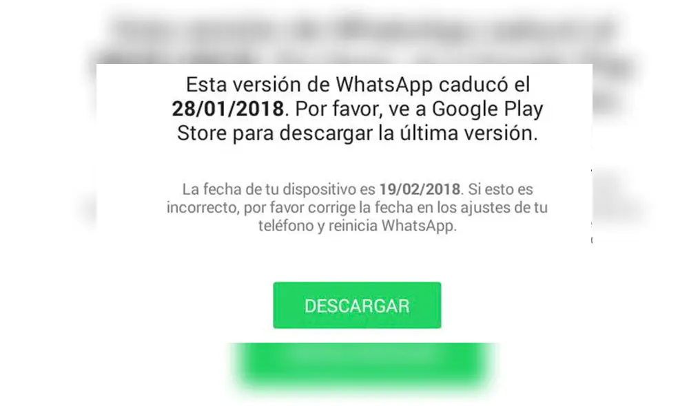 "Esta versión de WhatsApp caducó" ¿Cómo evitar que la app deje de funcionar por este mensaje?
