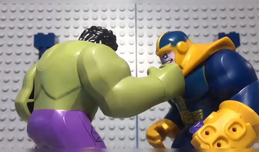 YouTube: Recrean la batalla de Thanos contra Hulk en Lego [VIDEO]