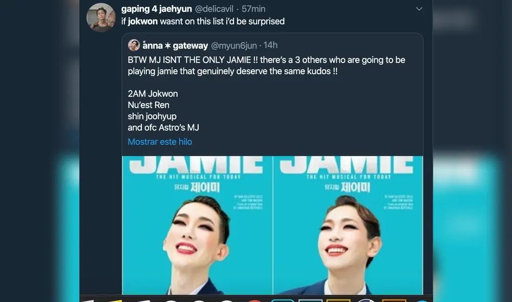 Jokwon, Ren de Nu'est y MJ de ASTRO listos para el musical Jamie.