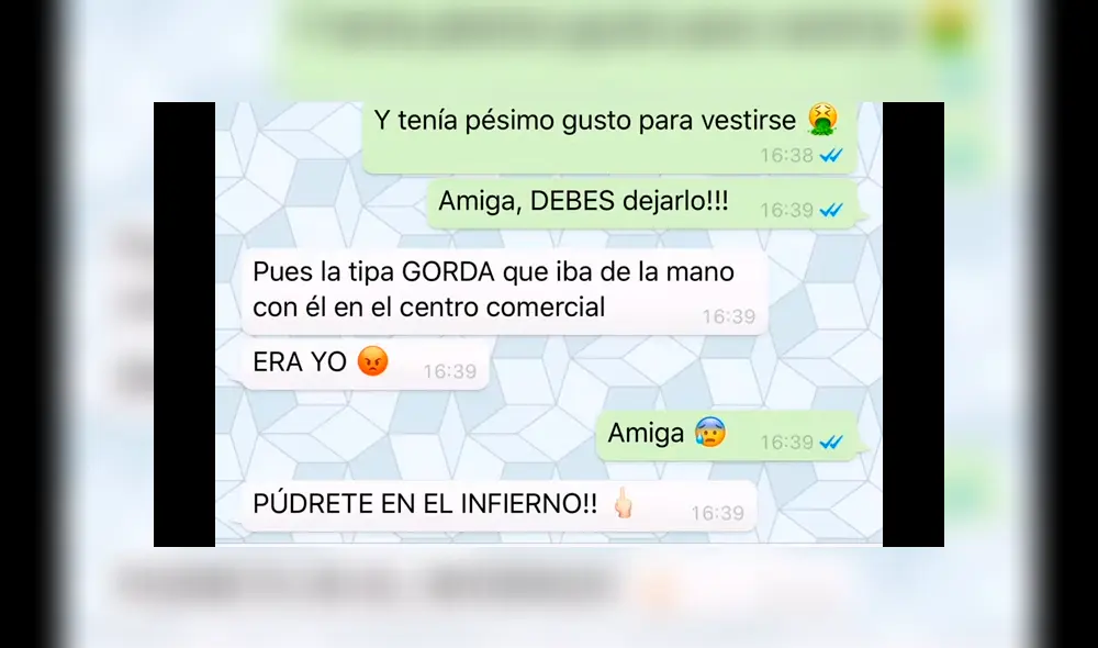 WhatsApp: Intentó advertir a su amiga de la infidelidad de su novio y terminó en ridículo [VIDEO]