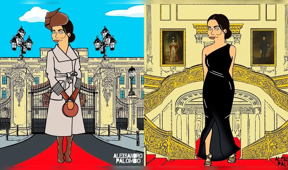 Dibujan a Meghan Markle como personaje de "Los Simpson". Fotos: Instagram Alexsandro Palombo