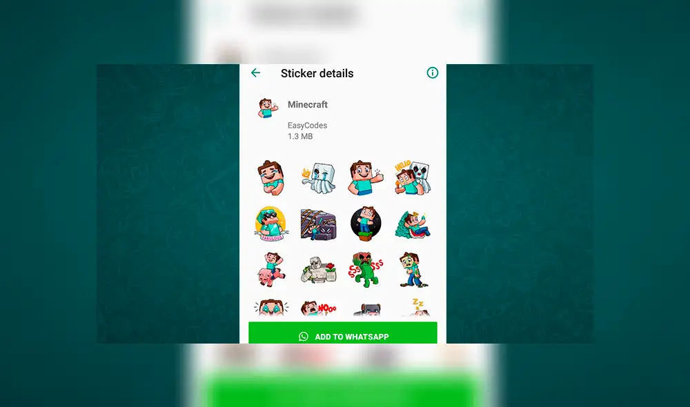 WhatsApp: con este truco podrás desbloquear los stickers ocultos de Minecraft [FOTOS]