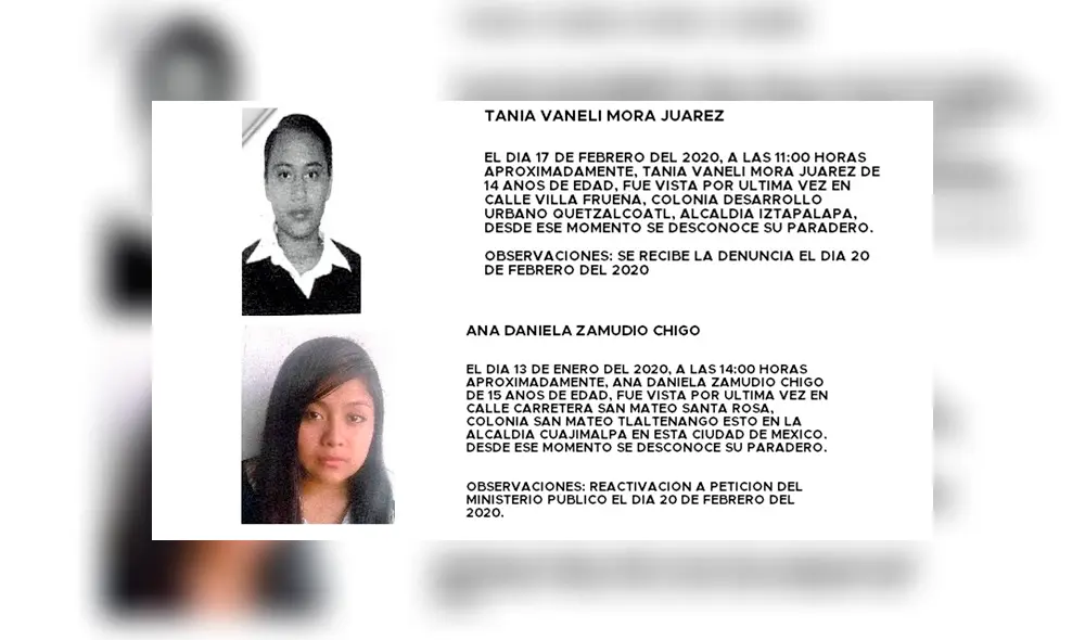 Desapariciones de niñas como Fátima alertan a Ciudad de México en los últimos días [FOTOS]